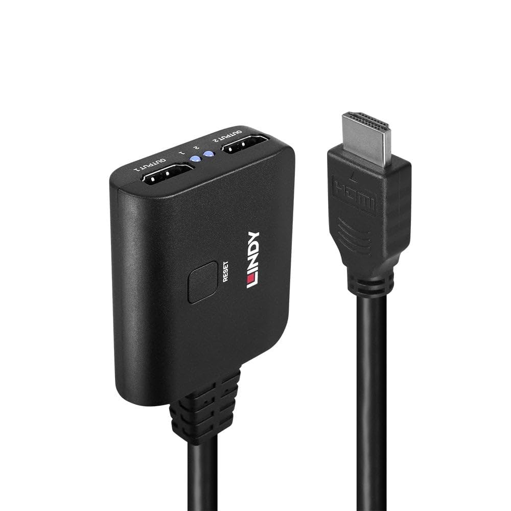 LINDY 2 Port HDMI 4K60 Splitter Cable