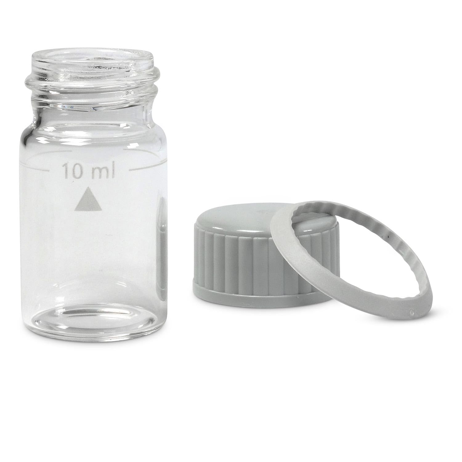 Lovibond Runde Glas Küvette 24 mm - 12er Set - 10 ml - Ø 24 mm - 48 mm Höhe - Mit Kunststoff-Deckel - Passend für MD100 MD200 PM600 Photometer