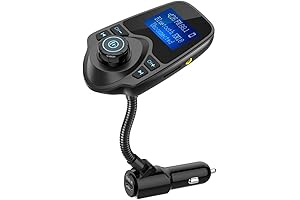 KINIVO BTC450 Bluetooth 4.1 FM Transmitter - Wireless Handsfree Car Kit w/...