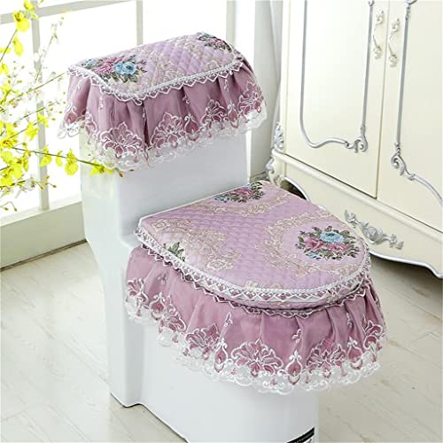 ZSMLB 3-teiliger Toilettensitzbezug Bedruckter Toilettensitzbezug Badezimmer WC Waschbarer Sitzbezug