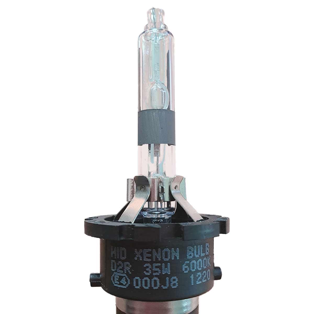 A2ZWORLD HID Xenon D2R 6000K 85V 35W 3600 Lumen, 2 Pezzi, Luce di Ricambio Fari Auto, Alta Compatibilità, Base in Metallo