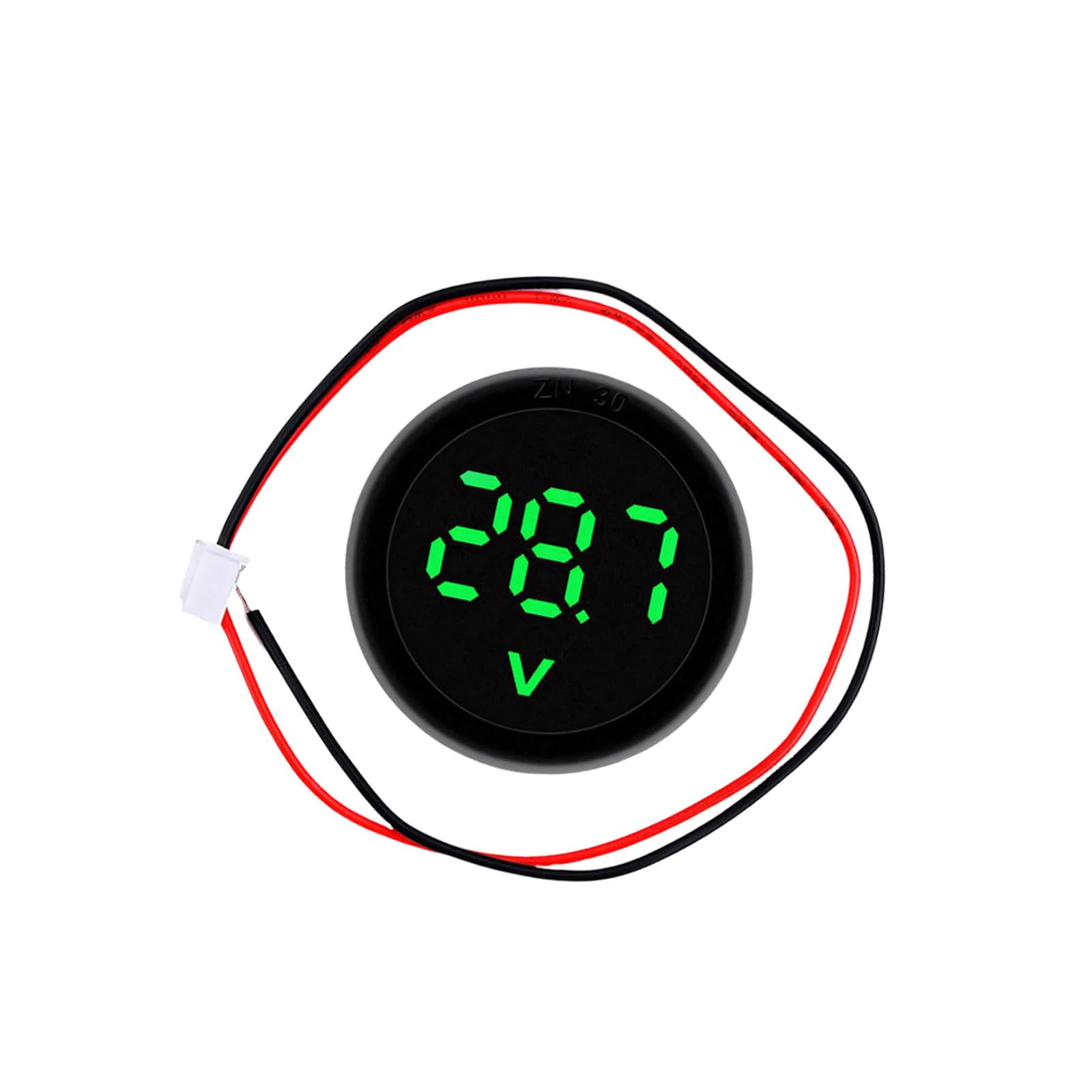 Pxzh Green 2 Wire Digital Voltages Display Meter 4 To 100V High Accuracy Voltmeter For Power Supply And Testing Digital Voltages Meter Round Display Voltmeter For Electrical Testing And Industrial