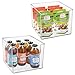 Produktbild mDesign 2er-Set Aufbewahrungsbox für Lebensmittel  Küchen Ablage mit offener Vorderseite für Kühlschrank, Schrankfach oder Gefriertruhe  Kühlschrankbox aus BPA-freiem Kunststoff  durchsichtig