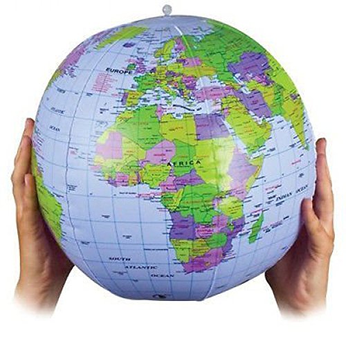 INFLATABLE BLOW UP WORLD GLOBE ATLAS WORLD MAP EARTH EDUCATIONAL