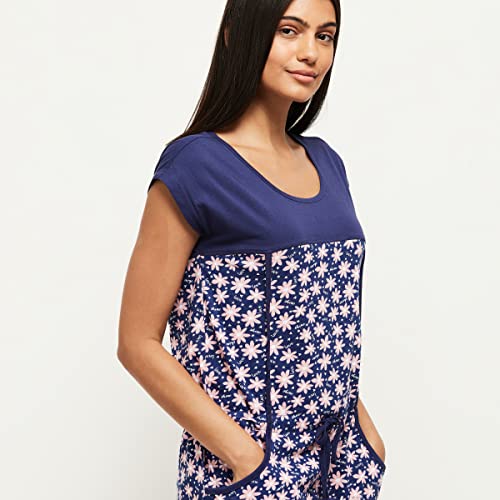 Image of Max Cotton Women's Printed Cap Sleeves Chemise Knee Length Nighty