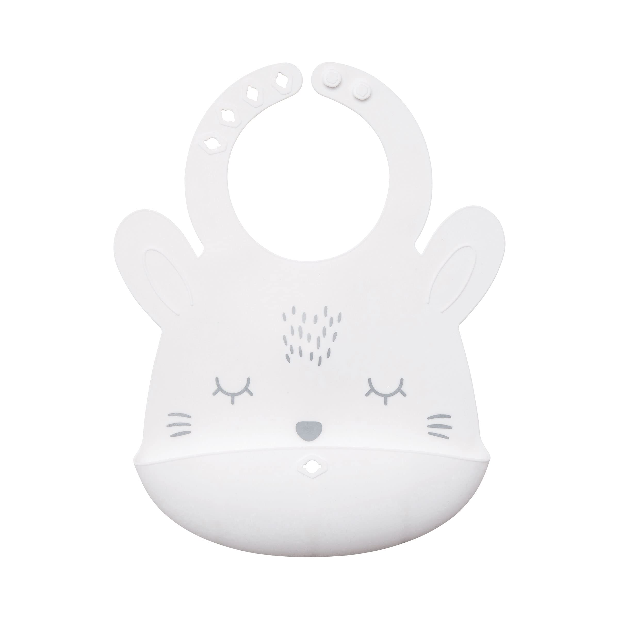 Tiny TwinkleSB-R-WH Baby Bib Design Silicone Food White Bunny - 80g