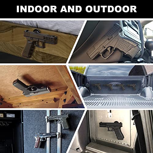 2Pack Gun Magnet 35 Lb Capacity Magnetic Gun Mounts For Pistol Handgun Revolver Rifle | Hq Rubber Coated Gun Magnet For Vehicle, Car, Desk,Safe | Concealed Car Holster And Truck Accessories For Men #TOP3