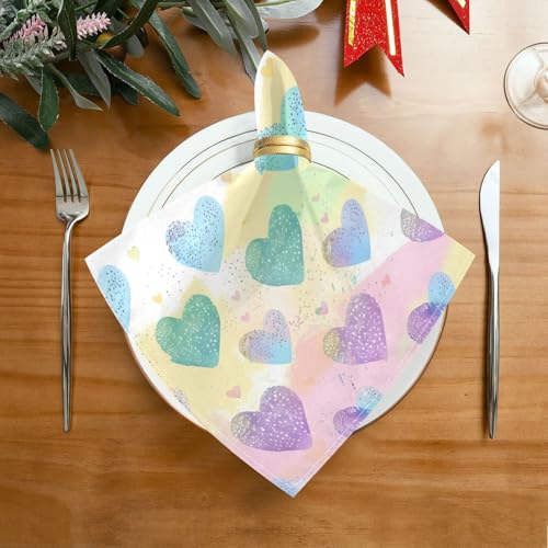 Servilletas de tela colores pastel set x6 20x20 pulg miniatura 3