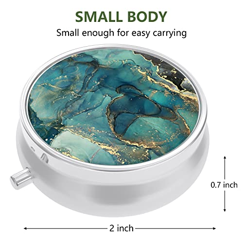 Image of Pill Box, Small Pill Case for Purse & Pocket, Travel Medicine Organizer | Cute Travel Medicine Organizer, Portable Medicine Container Holder to Hold Vitamins, Medication, Fish Oil & Supplement