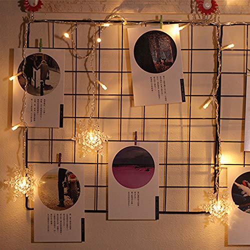 Andoer 4M 96 L-EDs Luz de corda de floco de neve luz intermitente de cortina de fada para festa de N