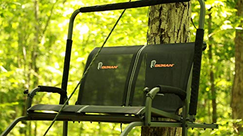 Ol'man Treestands Assassin 18’ Dual Ladder Stand With Millennium Style Comfortmax Seat #TOP2