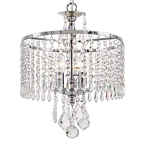 Home Decorators Collection Hd-1144-I 3-Light Polished Chrome Mini-Chandelier With K9 Hanging Crystals #TOP14