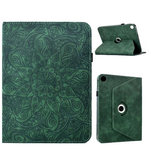 Étui Samsung Galaxy Tab A11 8.7 vert en cuir avec support rotatif X133