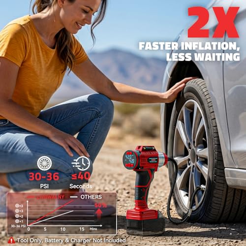 160PSI Cordless Tire Inflator Portable Air Compressor Compatible - image 4