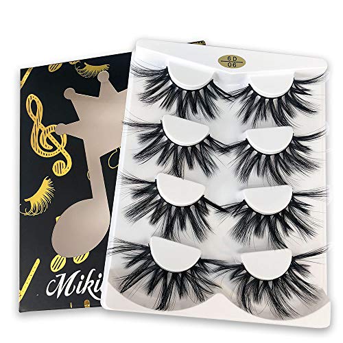 Mikiwi Lashes, 25mm Faux Mink Lashes, 6D Faux Mink Lashes, Faux Mink Eyelashes, Dramatic Lashes, 25mm Faux 3D Mink Eyelashes (6D4-06)