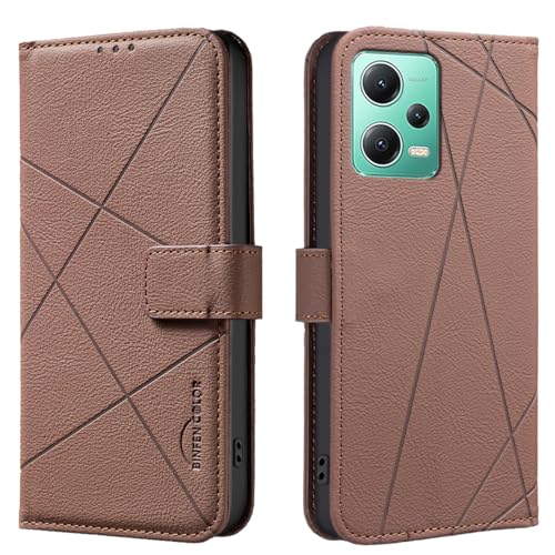 �X�}�z�P�[�X �Ή��@�� for Redmi Note 12 5G,�Ή��@�� for Xiaomi Poco X5 �yRFID�Ւf�@�\�z�y�}�O�l�b�g���J�� �t���b�v�L�b�N�X�^���h �J�[�h���[�zBrown