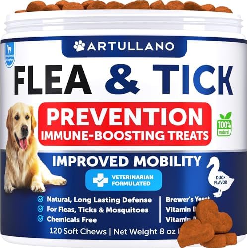 Artullano Flea Support Soft Dog Chewables – Vet Formulated – Delicious Treats – Canine Immune Supplement