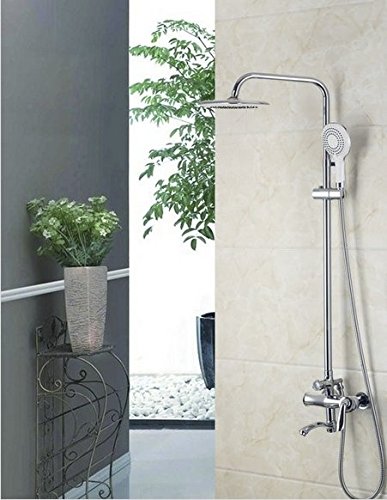 Pomme de douche baignoire 20,3 cm chrome avec robinet et douchette - 2