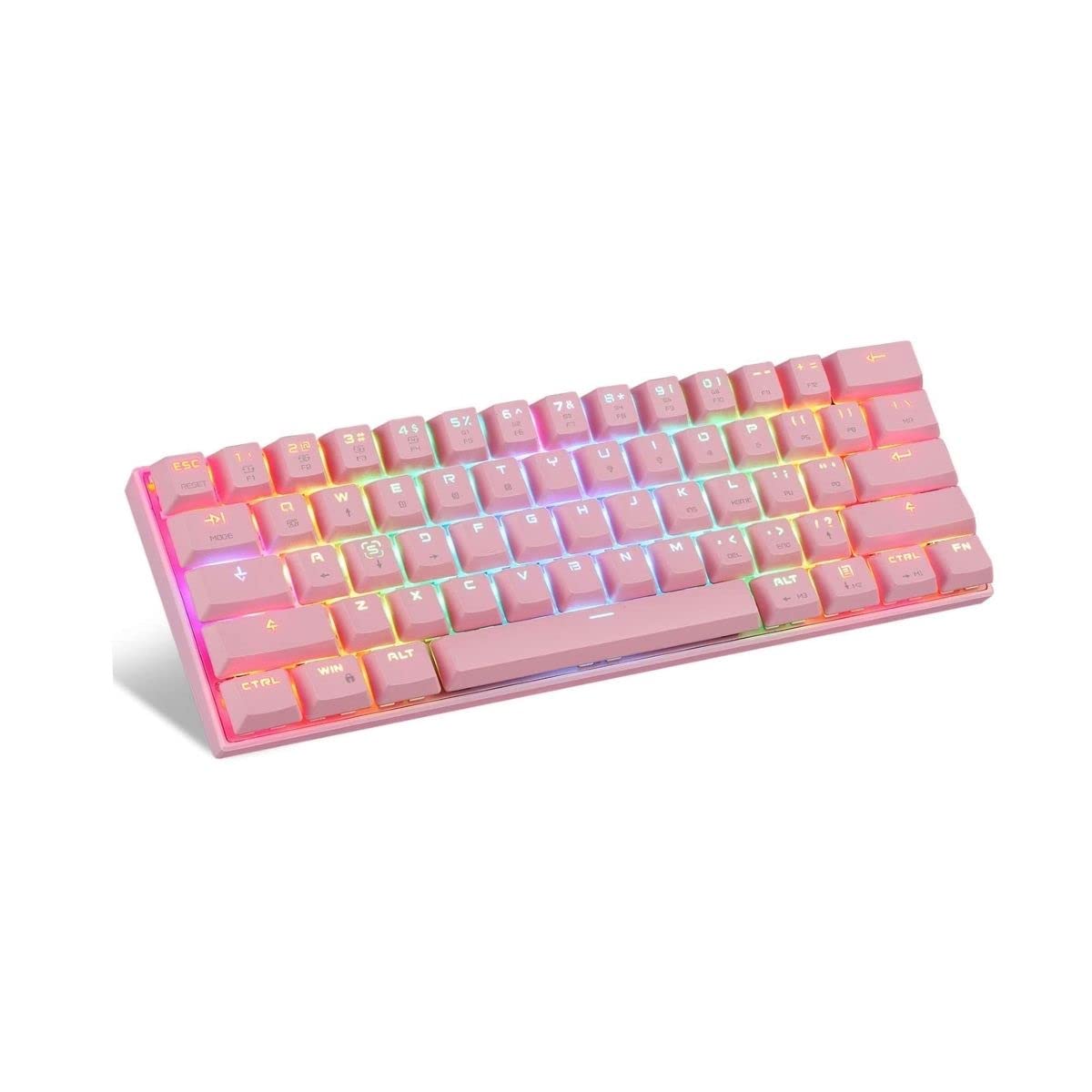Teclado Mecânico Gamer MOTOSPEED CK62, RGB, Switch Outemu Azul