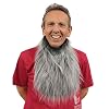 Zagone Studios Men's One Size Faux Fur Silver Costume Collar