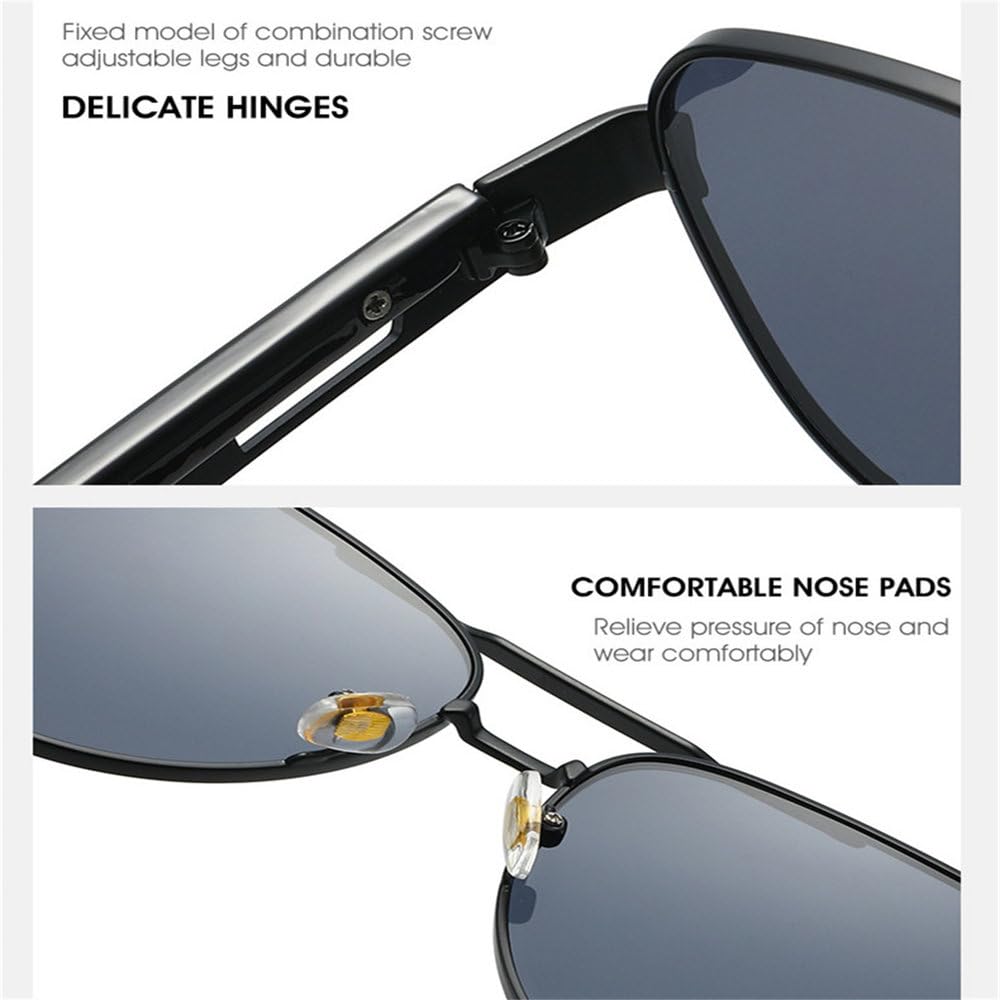 Stylowe metalowe okulary przeciwsłoneczne z polaryzacją, męskie, do podróży na świeżym powietrzu, fotografii ulicznej, jazdy samochodem, okulary przeciwsłoneczne z ochroną UV