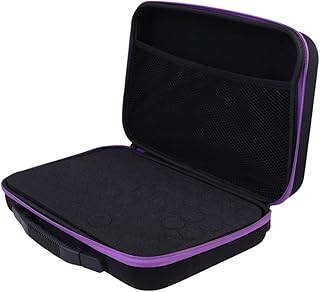 Makeup Organzier 15ml Essential Oils Storage Bag 60 Grid Essential Oil Travel Holder Portable Essential Oil Organizer (Purple, 15ml Lining) Essential Oil Carrying Bag