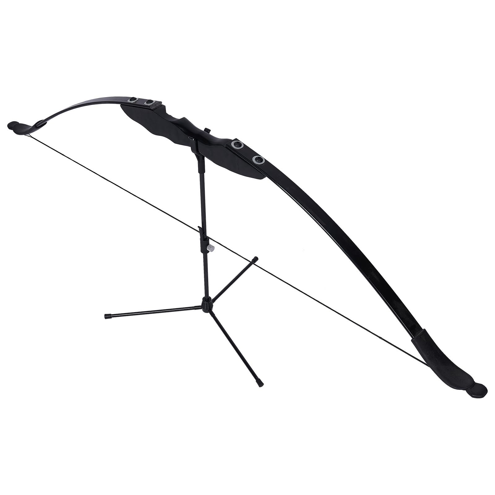 Supporto per arco ricurvo per tiro con l'arco, con gambe di 48 cm di altezza, nero