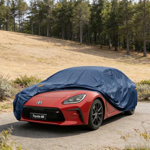 Image of Kaugung Custom Fit Car Cover for Toyota 86, GR86 & Cynos, Heavy Duty Waterproof All Weather Outdoor Protection, Breathable Full Exterior Cover with Vent, Rain Sun Snow UV Proof