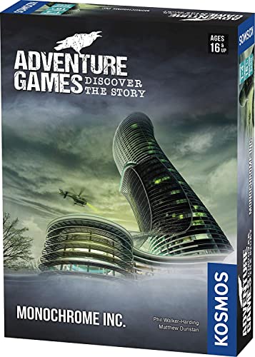 Thames & Kosmos Adventure Games Set Of 4: The Dungeon, Monochrome Inc., The Volcanic Island, And The Grand Hotel Abaddon, With Myriads Drawstring Bag #TOP2