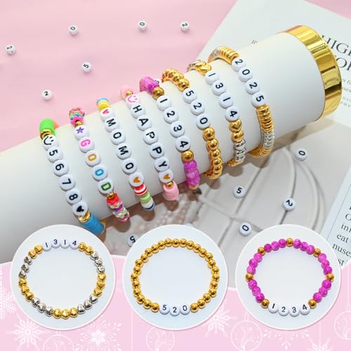 Image of Looconi 500pcs Number Beads 0 Plastic Beads for Jewelry Making