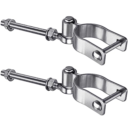 Insaga 8'' J-Bolt Gate Hinge | 1-3/8'' Chain Link Gate Hinge, 304 Stainless Steel Farm Gate Hinge, J-Bolt Post Hinge | Female Gate Hinge With 5/8" Male Pin For Chain Link Fence Gate, 2Pack #TOP28