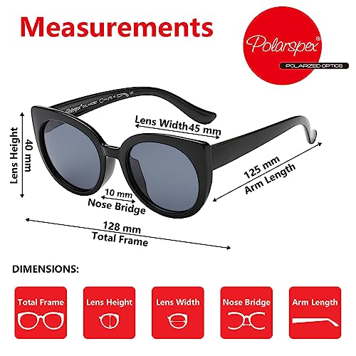 PolarSpex Toddler Sunglasses – Polarized UV Protection Cat Eye Sunglasses with Unbreakable Frame for Girls Age 2-84