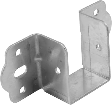 Heavy Duty U-Shaped Bed Rail Brackets for Wooden Frame Support, Galvanised Steel Corner Hinges with 90 Degree Fixing, Secure Metal Bracket for 32mm 35mm 40mm Rails, Silver or Gold Finish(silver 40mm)