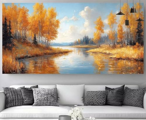 Broderie diamant XXL automne 30x60 cm kit complet strass