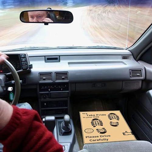 Image of VICINITY Paper Car Disposable Foot Mat for Passenger All Car, Bus, Van, Truck, Crew Cab, Trailer, SUV, Scooter, Car Printing Papers Sheets Car Floor Mats Paper Interior Automotive Mats (Brown, 18 x 23 Inches) - Pack of 10