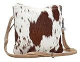 Myra Bag White & Brown Cowhide Shade Bag S-1171