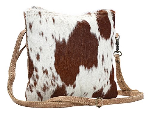 Myra Bag White & Brown Cowhide Shade Bag S-1171