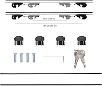 Vista 3 de Yaxa Basics Portaequipajes para techo de riel cruzado, 52 pulgadas, se adapta a tramos de hasta 46 pulgadas entre rieles laterales elevados
