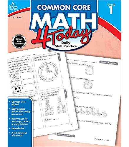 Carson Dellosa | Common Core Math 4 Today Workbook | 1st Grade, 96pgs (Common Core 4 Today)