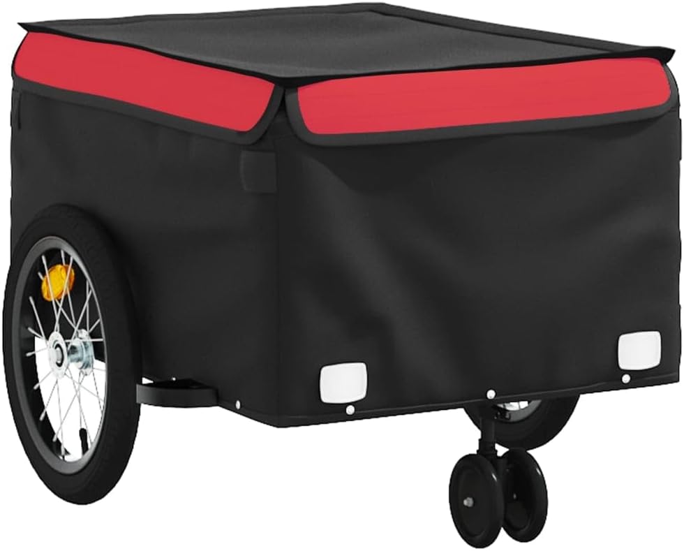 Bike Trailer Kids Bicycle Cargo Trailer Cart Wagon with Tow Bar Iron vidaXL vidaXL