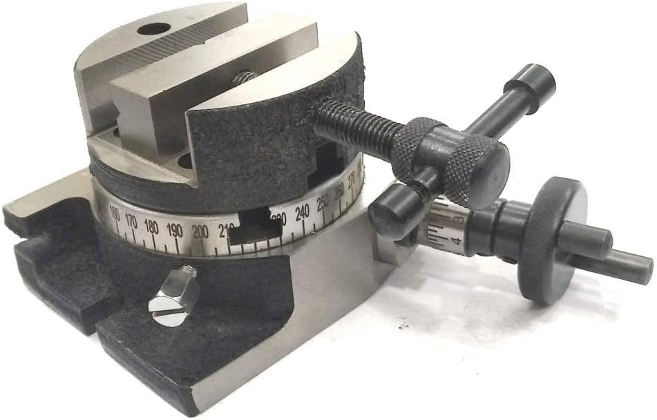 Buyohlic 3" (80 mm) Milling Indexing HV Rotary Table with Round Vice- Metal Working (Rotary Table With 80 mm Round Vice)