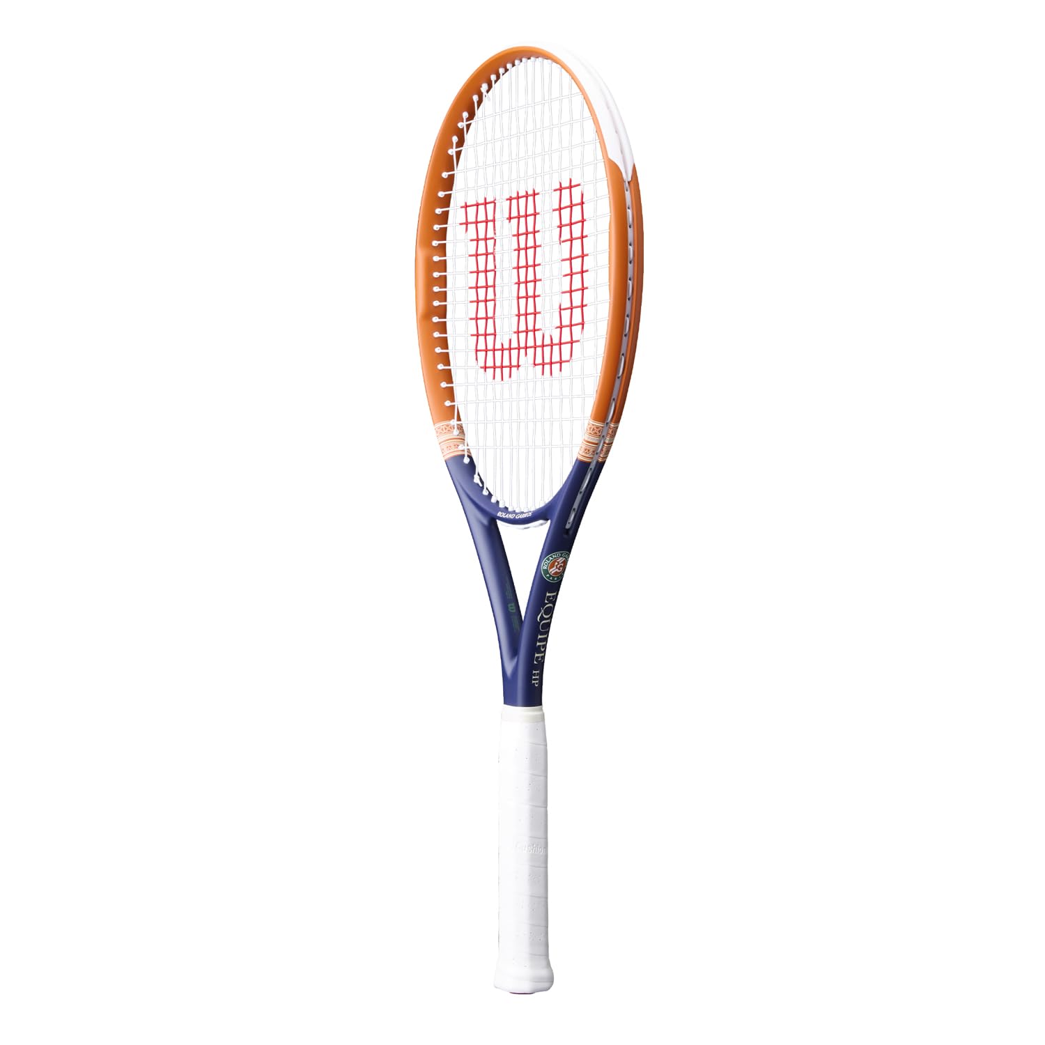 Wilson Racchetta da Tennis Roland-Garros 2026 Equipe HP, Adatta a Giocatori Competitivi con Impugnatura Cushion-Aire per un Controllo Sicuro, Blu Navy/Arancione, Grip 3