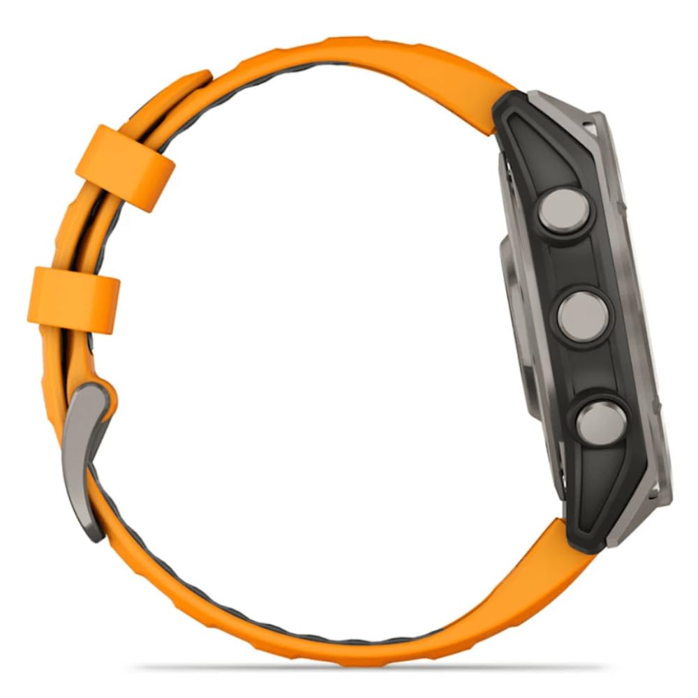 GARMIN FENIX 8-47 mm, AMOLED, SAPPHIRE TITANIUM ZE SPARKORANGE/GRAFITOWYM PASEM SILIKONOWYM