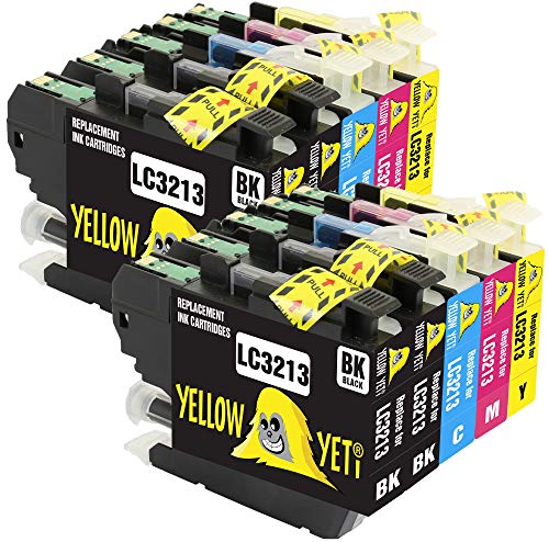 Yellow Yeti Reemplazo para Brother LC3213 Cartuchos de Tinta compatibles con Brother DCP-J572DW DCP-J774DW MFC-J895DW MFC-J497DW MFC-J890DW J491DW DCP-J772DW (4 Negro, 2 Cian, 2 Magenta, 2 Amarillo)
