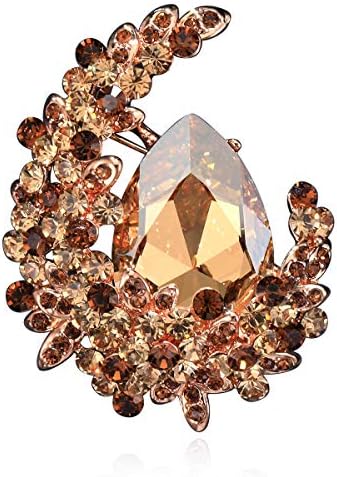 Brooches for Women, Fashion Rhinestone with Crystal Jewelry Women's Brooches & Pins Christmas Gift