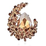 Brooches for Women, Fashion Rhinestone with Crystal Jewelry Women's Brooches & Pins Christmas Gift