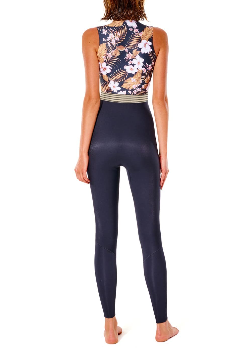RIP CURL G-Bomb 1mm Manches Longues – Combinaison Shorty Noir, Néoprène E4 Super Extensible, Fermeture éclair Avant, Coutures E-Stitch
