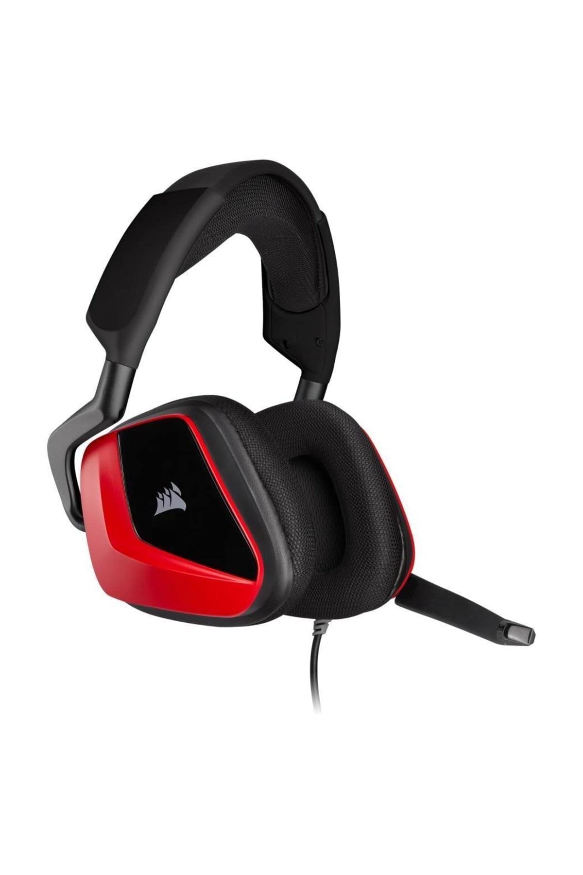 Corsairvoid elite 7.1 surround sound premium gaming headset - cherry red, Wired