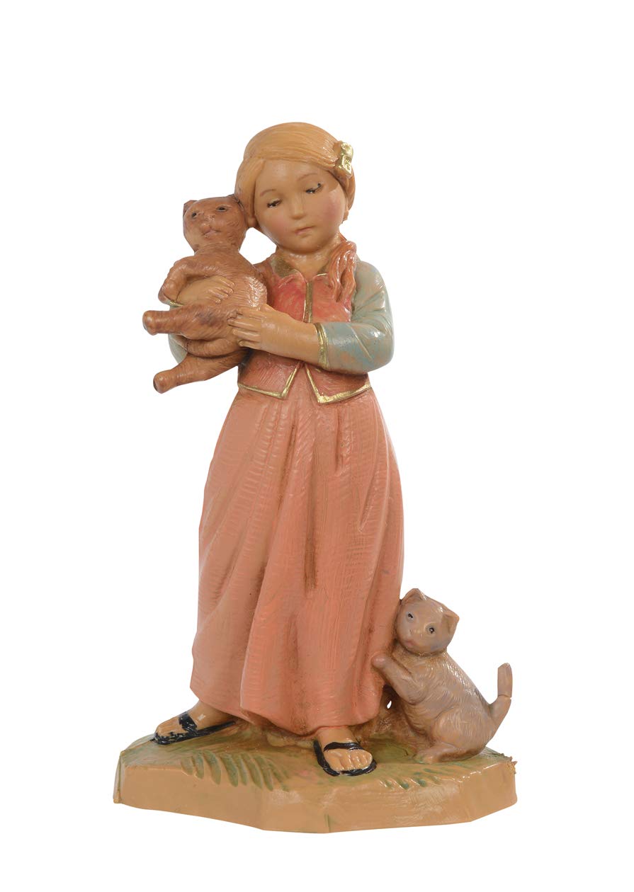 Figurine Fontanini - Scribe Avec Parchemin 12 Cm - Résine Peinte à La Main - Pour Crèche De Noël