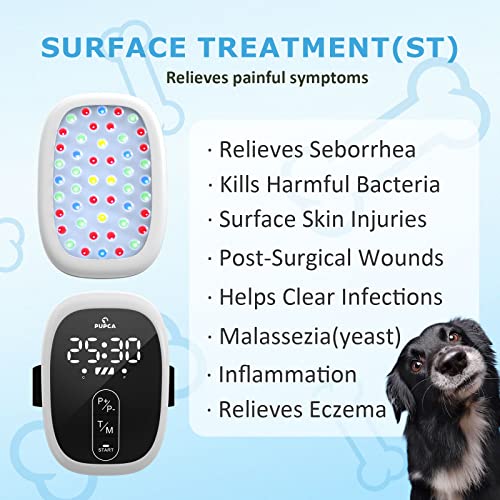 Pupca Cold Laser Therapy For Dogs, Portable Red Light Therapy Vet Device For Pain Relief, Muscle & Joint Pain From Dog Arthritis, Clear Skin Infections With 2 Therapy Modules #TOP2